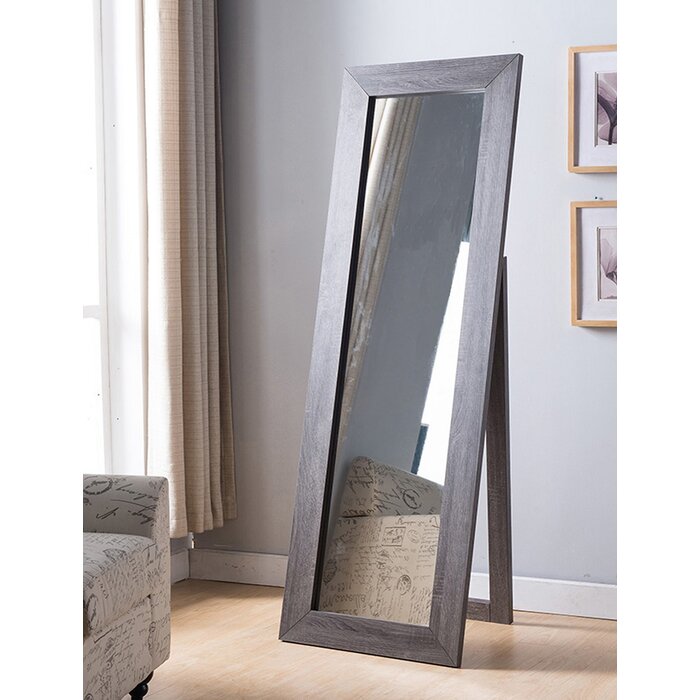 Loon Peak® Christopherso Laminate Wood Rustic Distressed Full Length Mirror Wayfair